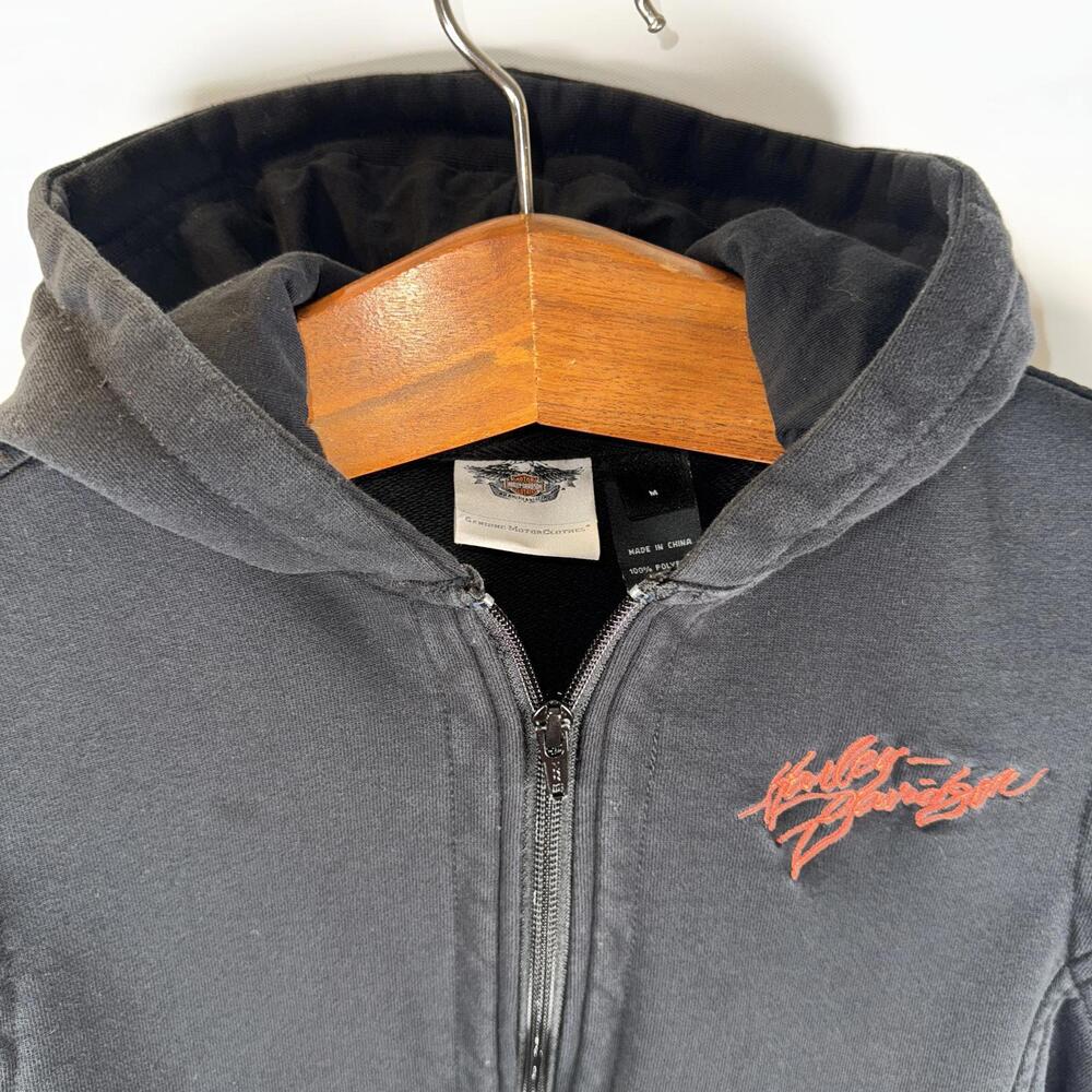 Harley-Davidson Black Full-Zip Hooded Vest Liner - M - Picture 4 of 6